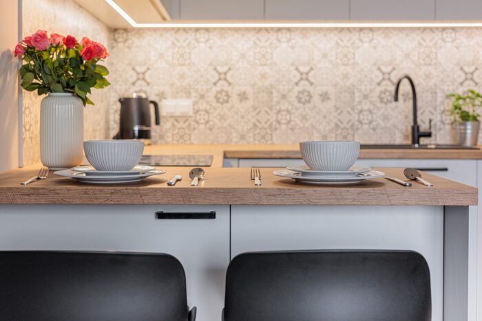 Kitchen with a dining area - perfect place for shared meals.